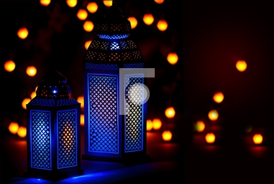 Ramadan Eid Lamp Free Photo Illustration - Ai Generative