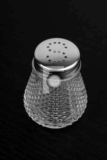 Salt shaker - single object on black background
