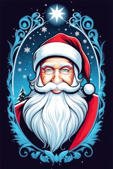 Santa Claus Christmas Holidays Concept - AI Generated Illustrati