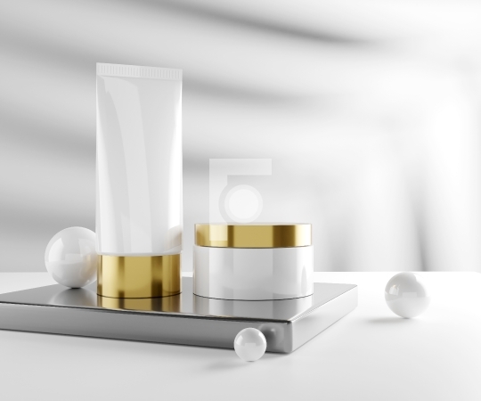 Skin Care Products Mockup - Premium Skin Care Cosmetic Product o
