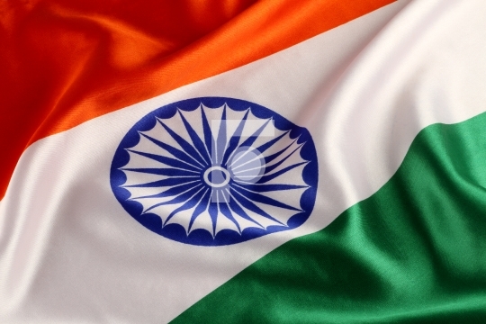 Tricolor Indian National Flag - Closeup