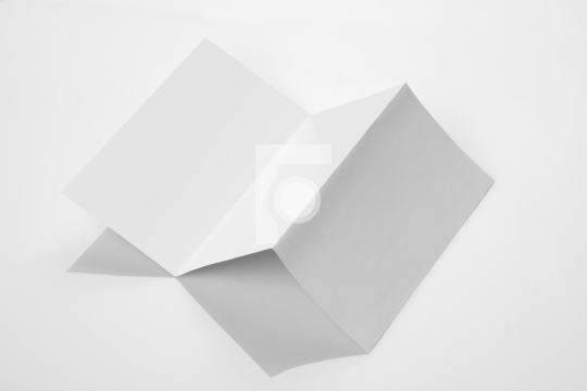 Trilfold A4 Size Folded Paper Document Brochure Mockup