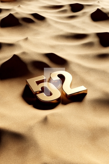 UAE 52 National Day Celebration - 52 written in Desert Sand - 
