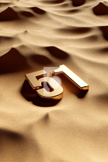 UAE_qt_s 51 National Day Celebration - 51 written in Desert Sand - 