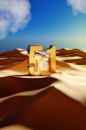 UAE_qt_s 51 National Day Celebration - Golden 51 in Desert Sand - 3