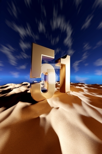 UAE_qt_s 51 National Day Celebration - Golden 51 in Desert Sand - 3