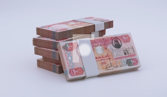United Arab Emirates Currency Dirhams AED 100 Note - 3D Illustra