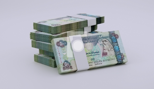 United Arab Emirates Currency Dirhams AED 500 Note - 3D Illustra