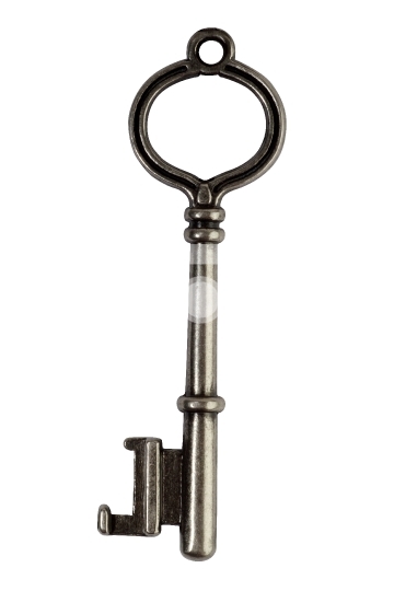vintage key isolated on white background