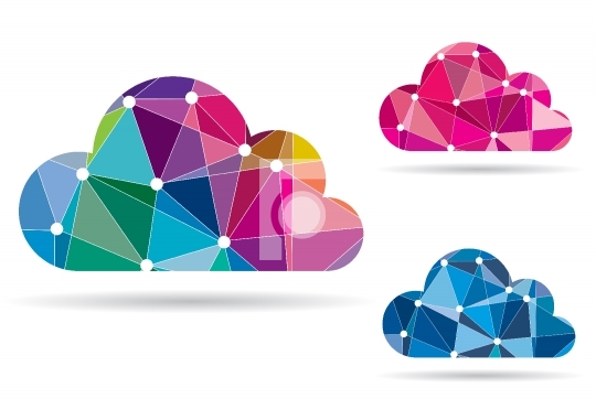 Abstract Colorful Cloud for Computing, Apps, Web
