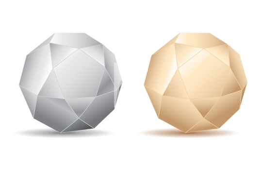Abstract Modern Gold / Silver Sphere - Vector Illustration