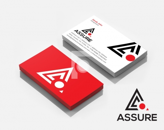 Assure Company Modern A Letter Logo Design & Business Card Templ