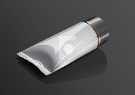 Blank Makeup Tube Cream Pack for Mockup Vector Illustration