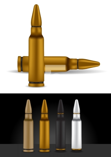 Bullet in different colors - vector illustration