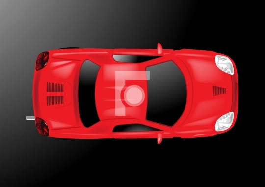 Car Top View - Vector Illustration