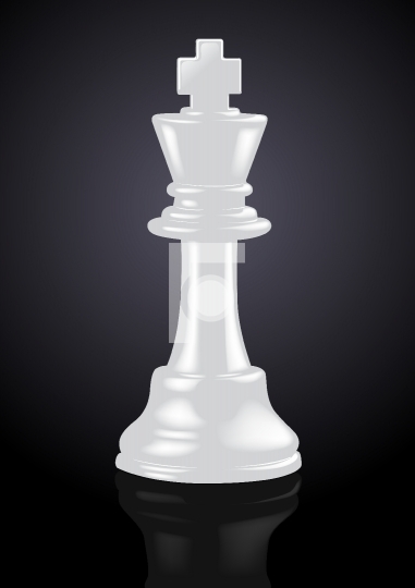 Chess White King - Vector Illustration
