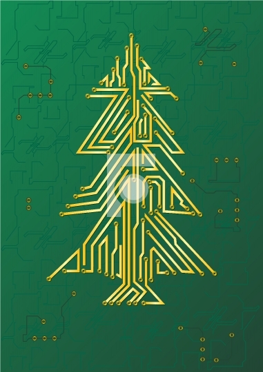 Christmas Tree Circuit - IT celebration concept