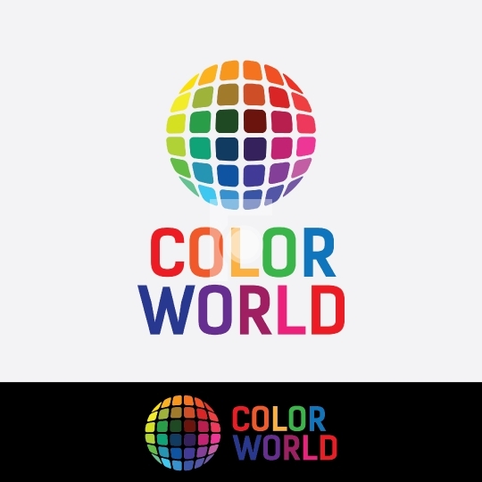 Color World Colorful Company Readymade Logo for Startups