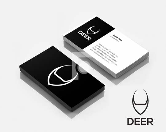 Deer Jewelry Logo Design & Business Card Template for Startups