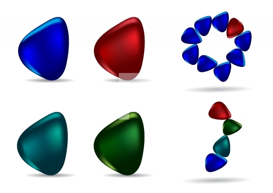 Different colored stones - vector illustration