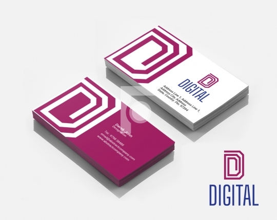 Digital Company Modern Free Logo Design & Business Card Template