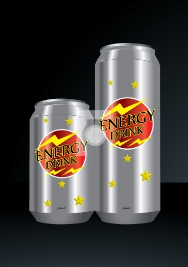 Energy drink can vector illustration