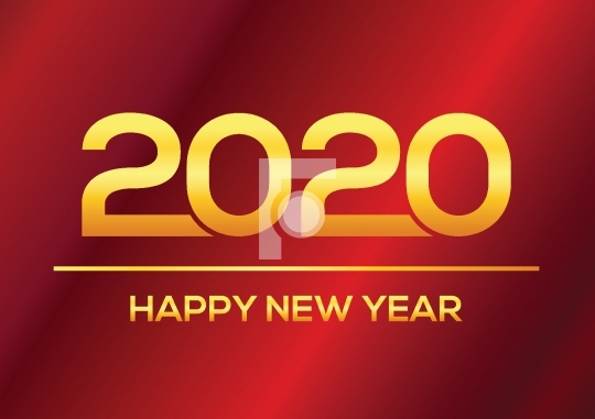 Free 2020 3D Happy New Year Vector Design