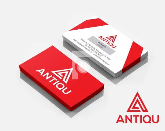 Free Antiqu A Letter Logo Design & Business Card Template for St