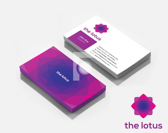 Free Lotus Logo Design & Business Card Template for Startups