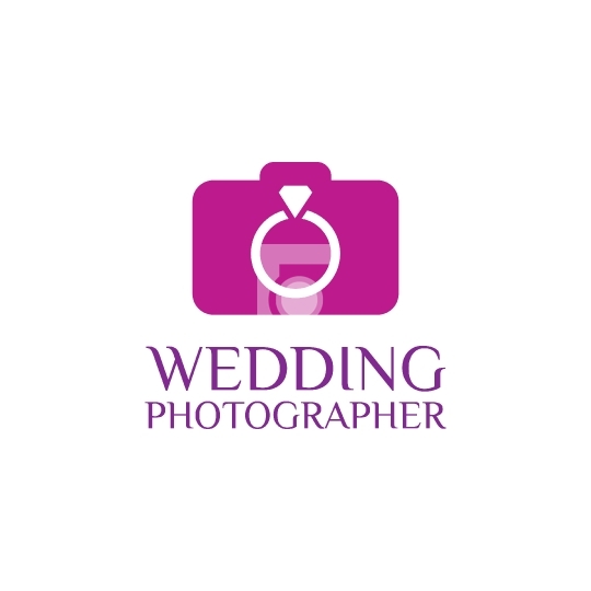 Free Vector Logo  Wedding Photography Camera with a Ring Downloa