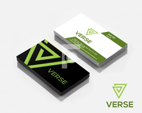 Free Verse Logo Design & Business Card Template for Startups