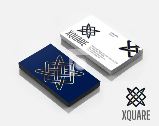 Free Xquare Logo Design & Business Card Template for Startups