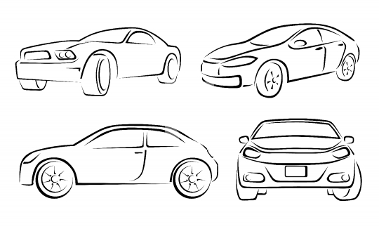 Hand Drawn Car Vehicle Scribble Sketch Vector Illustration
