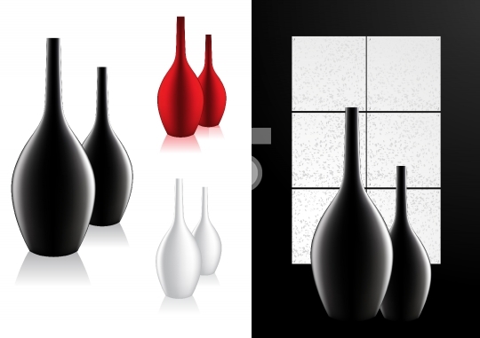 Home Decor Modern Vase Vector Illustration
