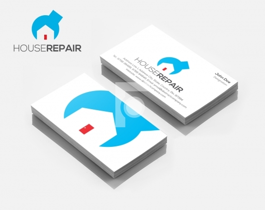 House Repair Logo Design & Business Card Template