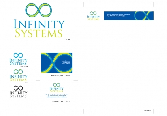 Infinity Systems Logo and Stationery Designs - Vector