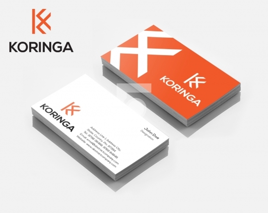 K Letter Logo Koringa Design & Business Card Template for Startu