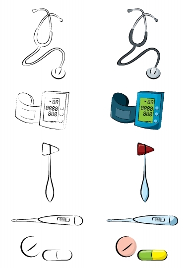Medical equipment vector illustration