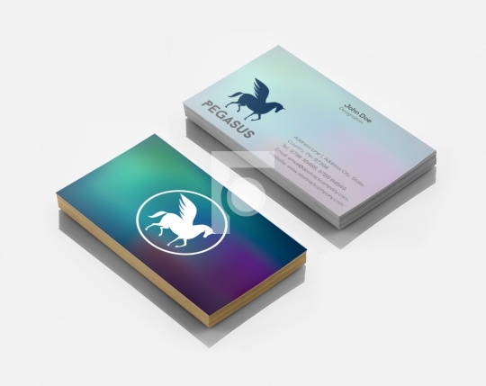 Pegasus Logo Design & Business Card Template for Startups