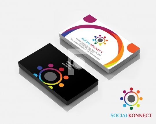 Social Konnect Media Free Logo Design & Business Card Template f
