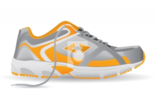 Stylish Sneaker Sports Shoe Vector Illustration
