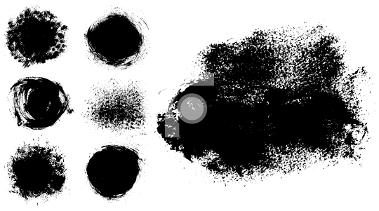Vector Illustration Detailed Brush Strokes Circular Grunge Textu