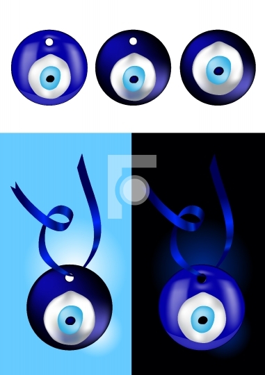 Vector illustrations of Evil eye
