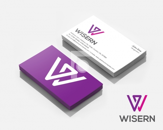W Letter Logo Design & Business Card Template for Startups
