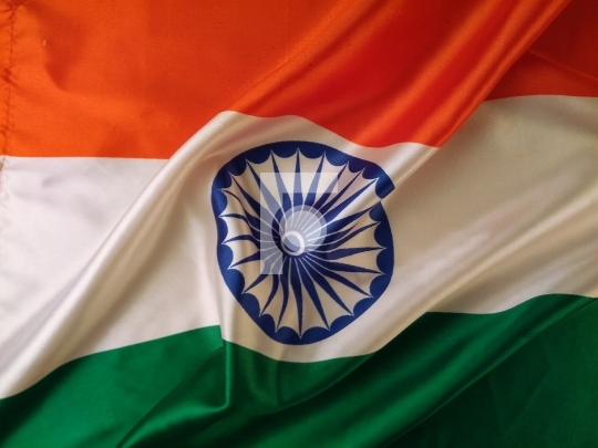Closeup of National Indian Flag - Tricolor Free Stock Photo