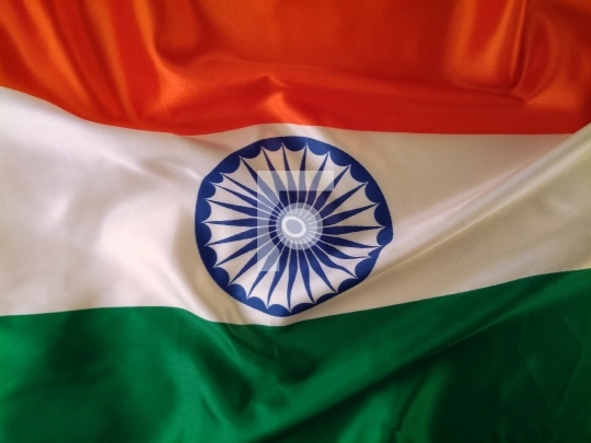 Closeup of National Indian Flag - Tricolor Free Stock Photo