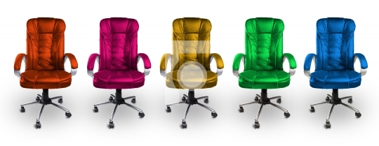 Colorful Office Chairs - Red, Pink, Yellow, Green and Blue