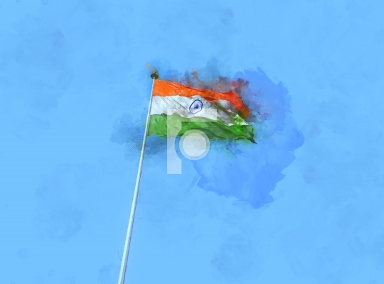 Creative India Flag Digital Painting - Free Stock Photo
