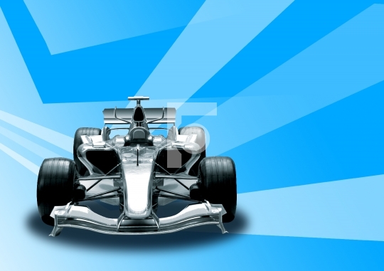 Formula 1 Car in abstract background stock photo