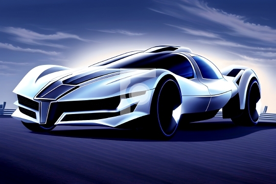 Free Car Illustration - Modern and Futuristic Car AI Generative